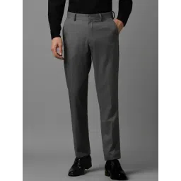Louis Philippe Grey Slim Fit Trousers-picture-16