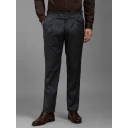 Louis Philippe Grey Slim Fit Trousers-picture-36