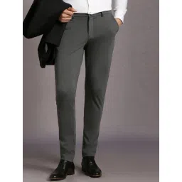 Louis Philippe Grey Slim Fit Trousers-picture-26