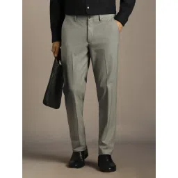 Louis Philippe Grey Slim Fit Trousers-picture-38