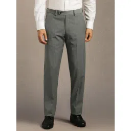 Louis Philippe Grey Slim Fit Trousers-picture-29