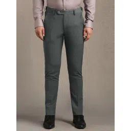 Louis Philippe Grey Slim Fit Trousers-picture-27