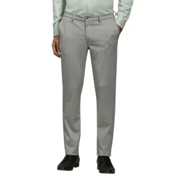 Louis Philippe Grey Slim Fit Trousers-picture-21