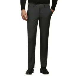 Louis Philippe Grey Slim Fit Trousers-picture-16