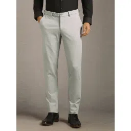 Louis Philippe Grey Slim Fit Trousers-picture-23