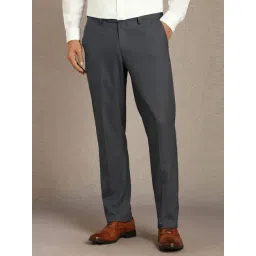 Louis Philippe Grey Slim Fit Trousers-picture-37