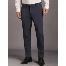 Louis Philippe Grey Slim Fit Trousers-picture-28
