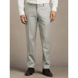 Louis Philippe Grey Slim Fit Trousers-picture-23