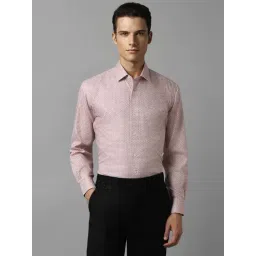 Louis Philippe Light Pink Cotton Regular Fit Printed Shirt-picture-27