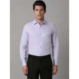 Louis Philippe Lilac Cotton Regular Fit Shirt-picture-46