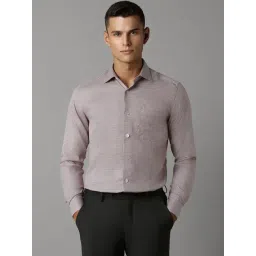 Louis Philippe Maroon Cotton Regular Fit Printed Shirt-picture-16