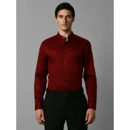 Louis Philippe Maroon Cotton Slim Fit Shirt-picture-38