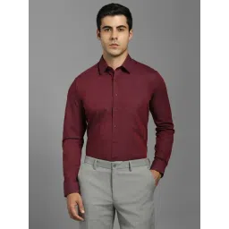 Louis Philippe Maroon Cotton Slim Fit Shirt-picture-22