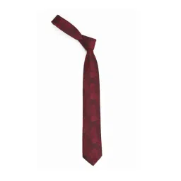 Louis Philippe Maroon Printed Tie-picture-22