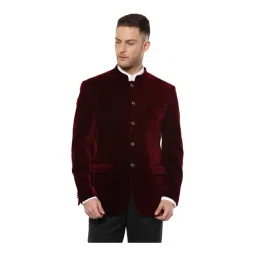 Louis Philippe Maroon Regular Fit Jacket-picture-10