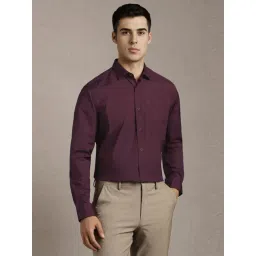 Louis Philippe Maroon Regular Fit Shirt-picture-31
