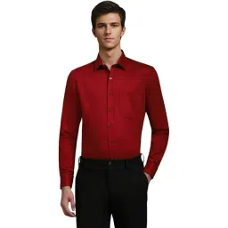 Louis Philippe Maroon Slim Fit Shirt-picture-35