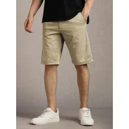 louis philippe Men Beige Solid Shorts-picture-16
