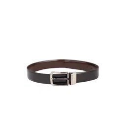 Louis Philippe Men Black & Brown Reversible Leather Belt-picture-29