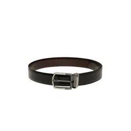 Louis Philippe Men Black & Brown Solid Reversible Leather Belt-picture-36
