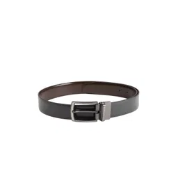 Louis Philippe Men Black & Brown Textured Reversible Leather Belt-picture-31