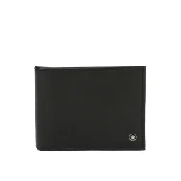 Louis Philippe Men Black Solid Bifold Made from Premium Leather Card Wallet-picture-45