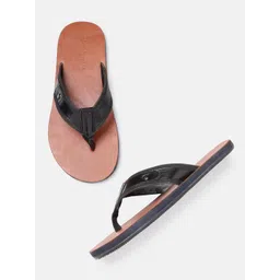 Louis Philippe Men Black Solid Comfort Sandals image 1