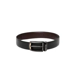 Louis Philippe Men Black Solid Leather Belt-picture-36