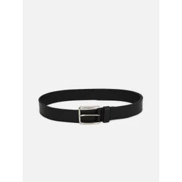 Louis Philippe Men Black Solid Leather Belt-picture-35