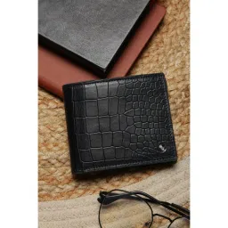 Louis Philippe Men Black Textured Genuine Leather Wallet-picture-16