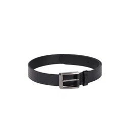 Louis Philippe Men Black Textured Leather Belt-picture-25
