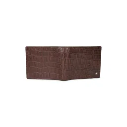 Louis Philippe Men Brown Croc Textured Bifold Made from Premium Leather Card Wallet (Free Size)-picture-14