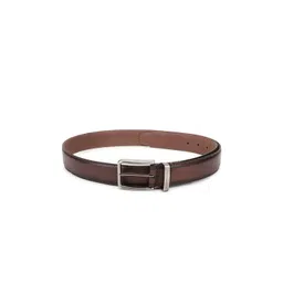 Louis Philippe Men Brown Textured Leather Belt-picture-35