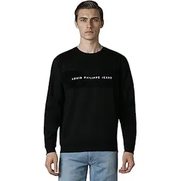 louis philippe Men Casual Black Embroidered Sweatshirt-picture-26