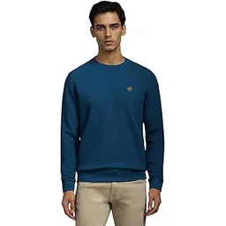 louis philippe Men Casual Navy Textured Sweatshirt-picture-16