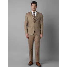 Louis Philippe Men Checked Slim-Fit Single-Breasted Three-Piece Formal Suit-picture-40