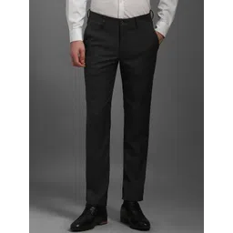 Louis Philippe Men Checked Slim Fit Trousers-picture-21