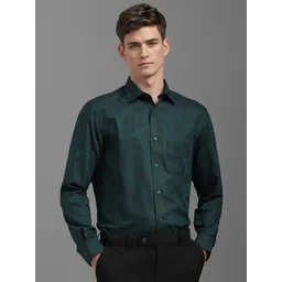 Louis Philippe Men Classic Fit Spread Collar Abstract Printed Cotton Formal Shirt-picture-13