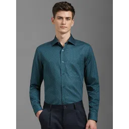 Louis Philippe Men Classic Fit Spread Collar Geometric Printed Cotton Formal Shirt-picture-35