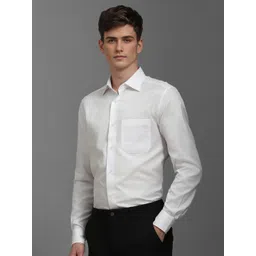 Louis Philippe Men Classic Fit Spread Collar Solid Cotton Formal Shirt image 4
