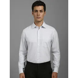 Louis Philippe Men Classic Fit Spread Collar Textured Cotton Casual Shirt-picture-18