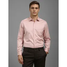 Louis Philippe Men Classic Fit Spread Collar Textured Cotton Formal Shirt-picture-10