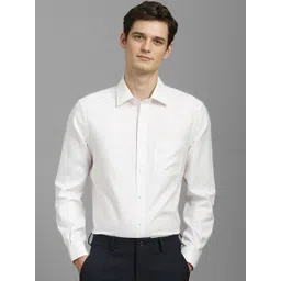 Louis Philippe Men Classic Fit Spread Collar Textured Cotton Formal Shirt-picture-28