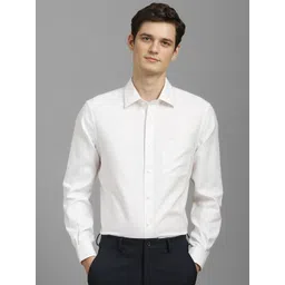 Louis Philippe Men Classic Fit Spread Collar Textured Cotton Formal Shirt-picture-10