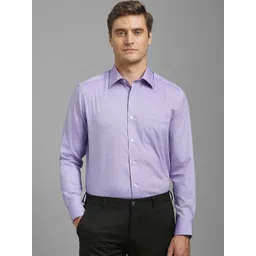 Louis Philippe Men Classic Regular Fit Spread Collar Solid Cotton Formal Shirt-image-16