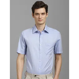 Louis Philippe Men Classic Slim Fit Spread Collar Solid Cotton Formal Shirt-picture-40