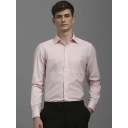 Louis Philippe Men Classic Slim Fit Spread Collar Solid Cotton Formal Shirt-picture-16