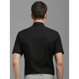 Louis Philippe Men Classic Slim Fit Spread Collar Solid Cotton Formal Shirt image 3