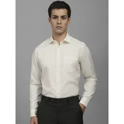 Louis Philippe Men Classic Slim Fit Spread Collar Textured Cotton Formal Shirt-picture-30