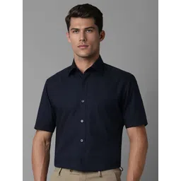 Louis Philippe Men Classic Spread Collar Solid Cotton Formal Shirt-picture-21